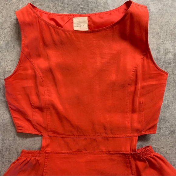 Slit back coral dress - Picture 4 of 4